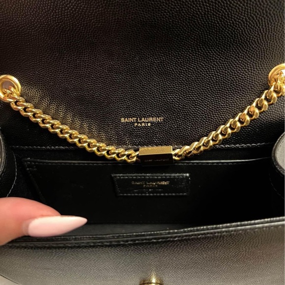 💯 AUTHENTIC YVES SAINT LAURENT 
Black Small Kate Chain Bag - Picture 5 of 10